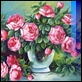 Dipinti ad Olio -  - Vaso con rose
